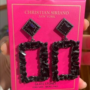 Christian Siriano Dark Stone Earrings